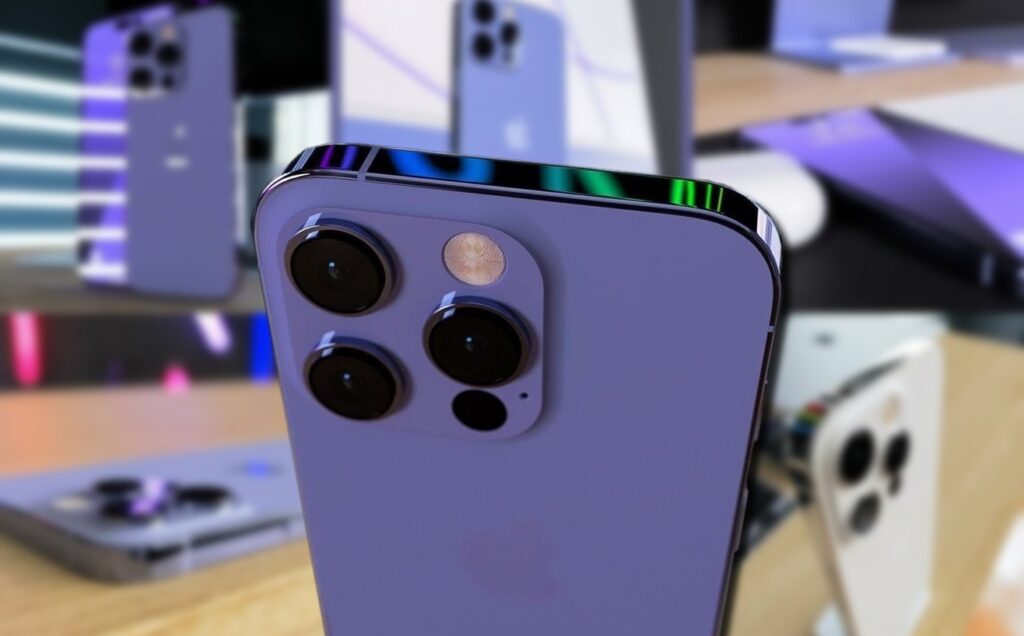 Защитное стекло бэнкс на фиолетовый айфон 14 про